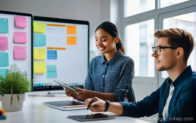 기술 재교육 프로그램에서의 코칭 접근 방식 - **A Breakthrough Moment with Mentorship**
    A young adult, either male or female of diverse ethnic...