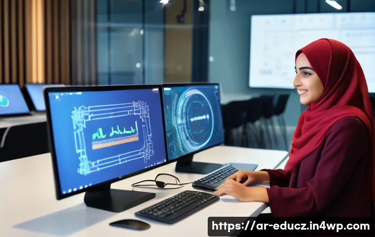 기술 재교육 프로그램의 요구 사항 분석 - A professional Arabic man and woman in a modern training center, both wearing smart casual attire an...