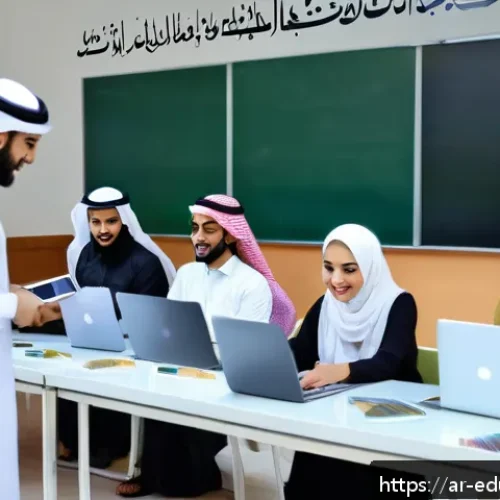 기술 재교육 프로그램의 운영 모델 비교 - A modern vocational rehabilitation training center in the Middle East, featuring a diverse group of ...